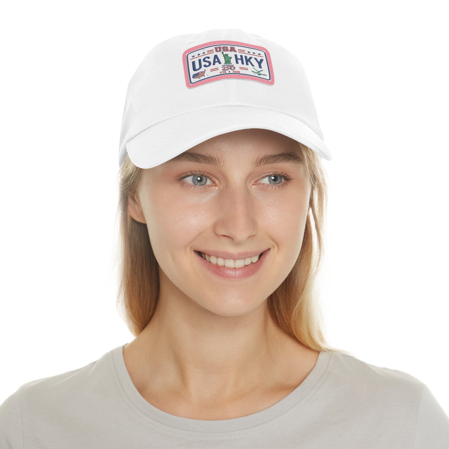 Stars & Stripes Series Hat with Leather Patch (Rectangle)
