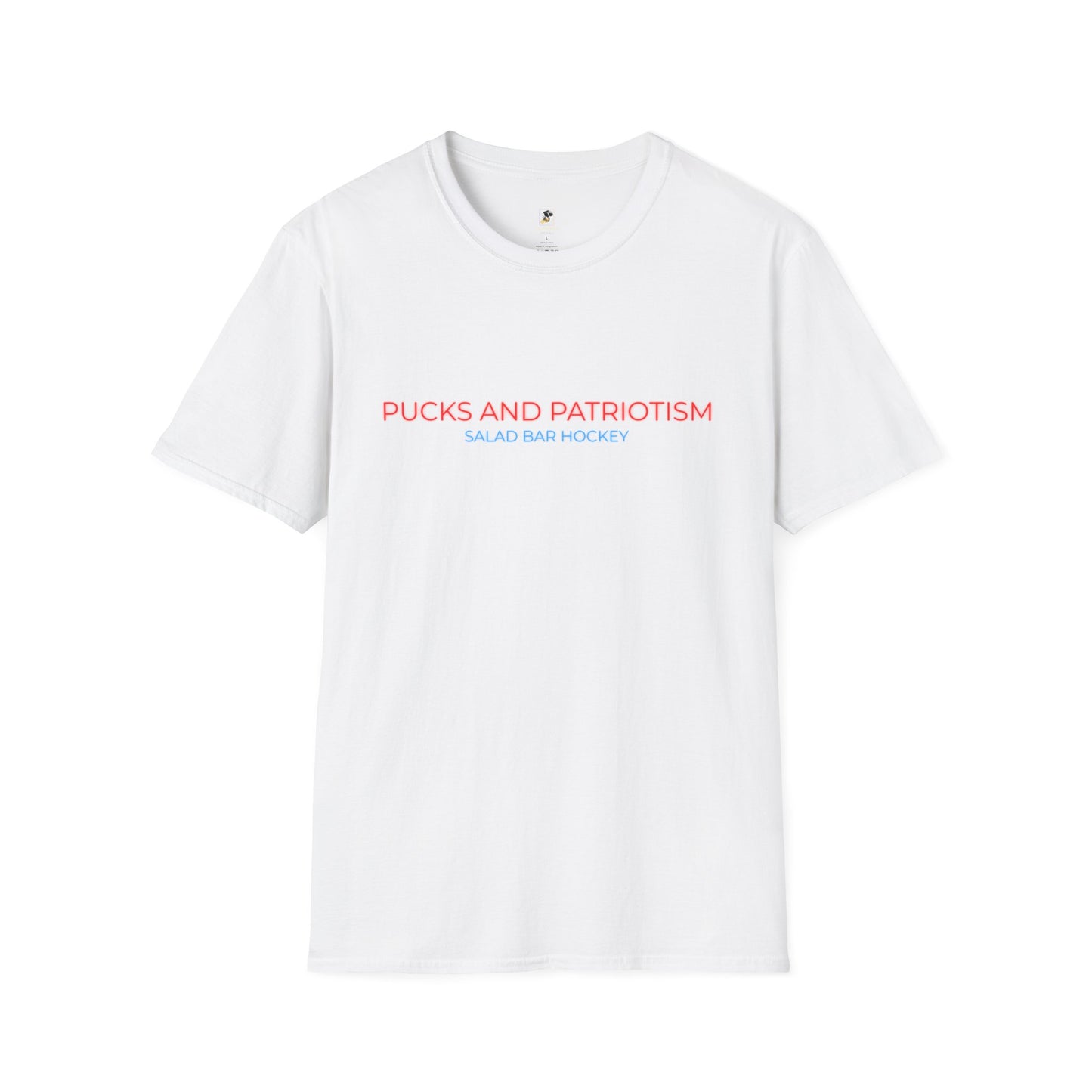 Pucks And Patriotism, Unisex USA Hockey T-Shirt (With Color)