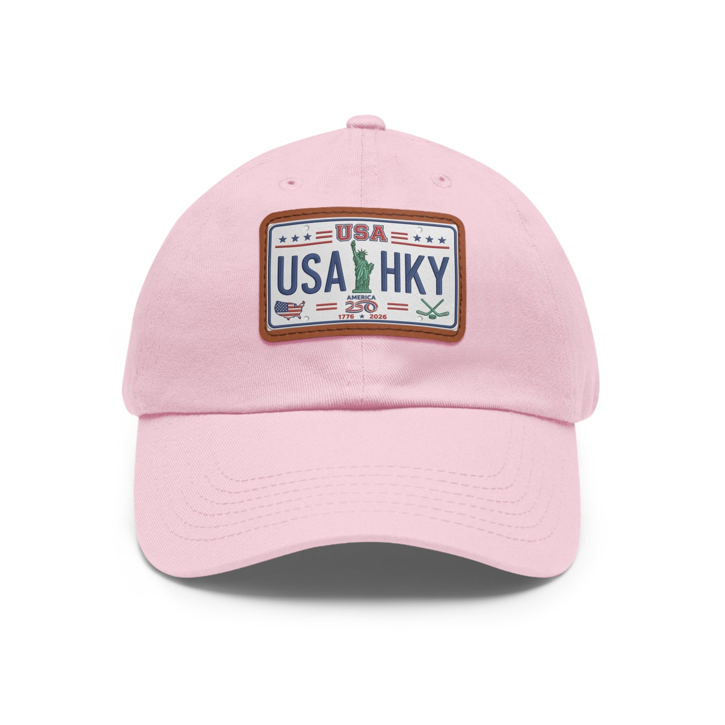Stars & Stripes Series Hat with Leather Patch (Rectangle)