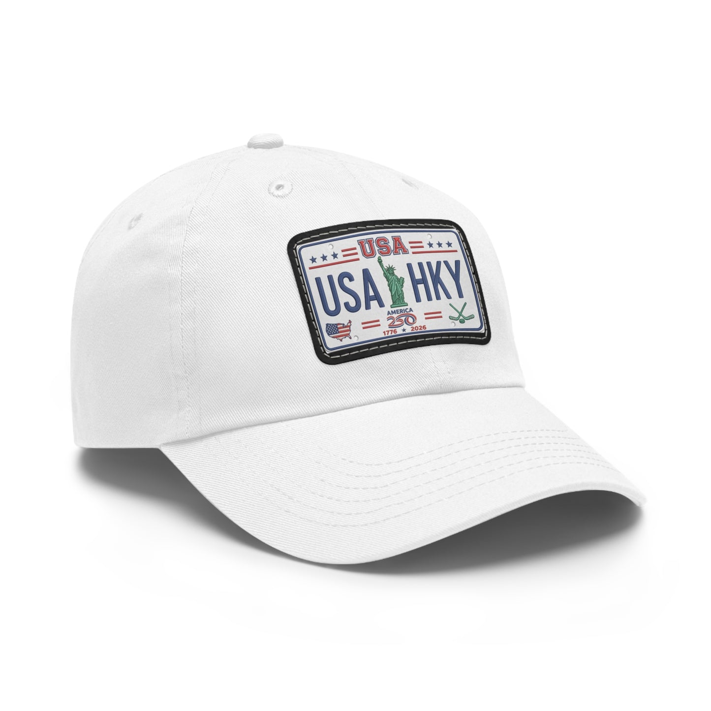 Stars & Stripes Series Hat with Leather Patch (Rectangle)