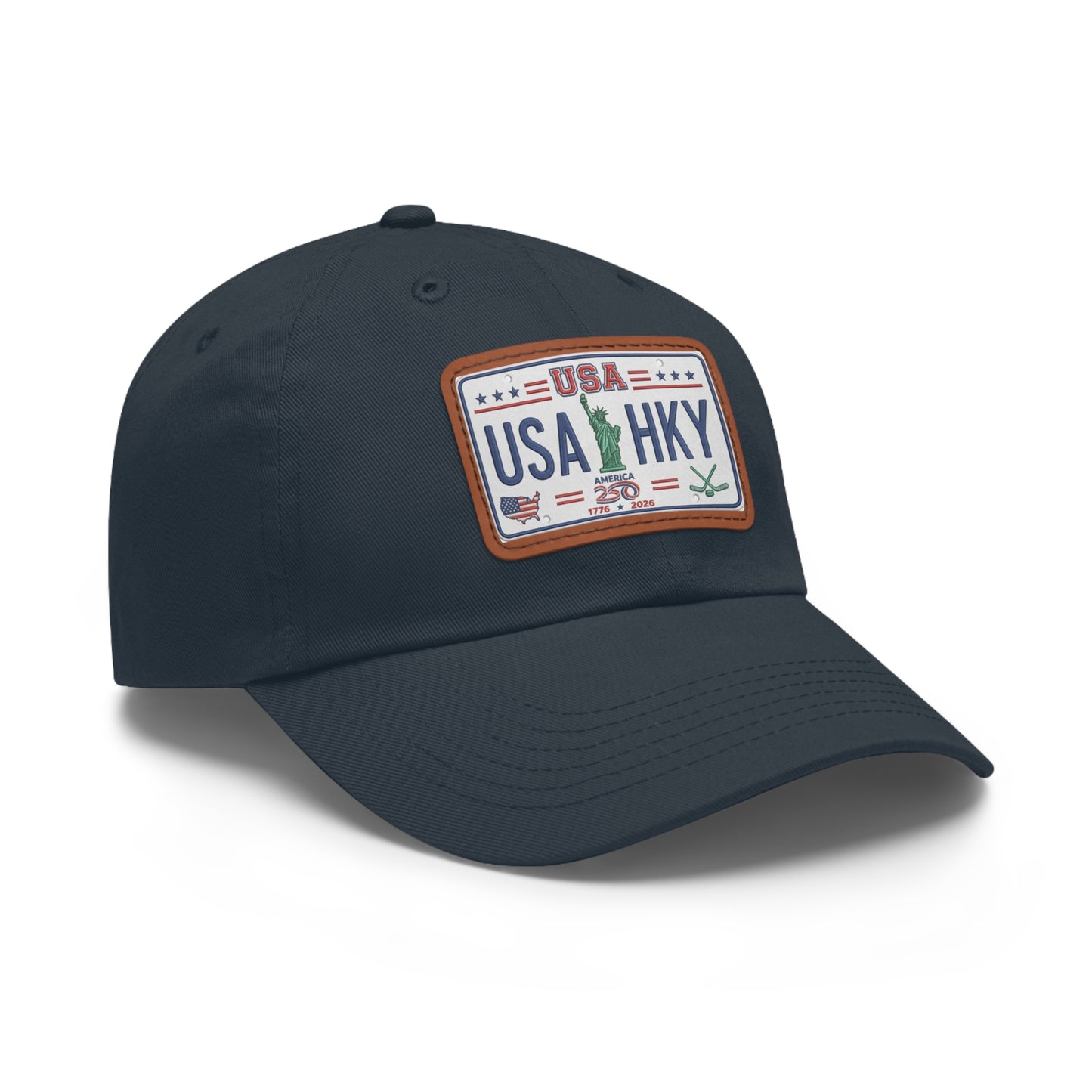 Stars & Stripes Series Hat with Leather Patch (Rectangle)