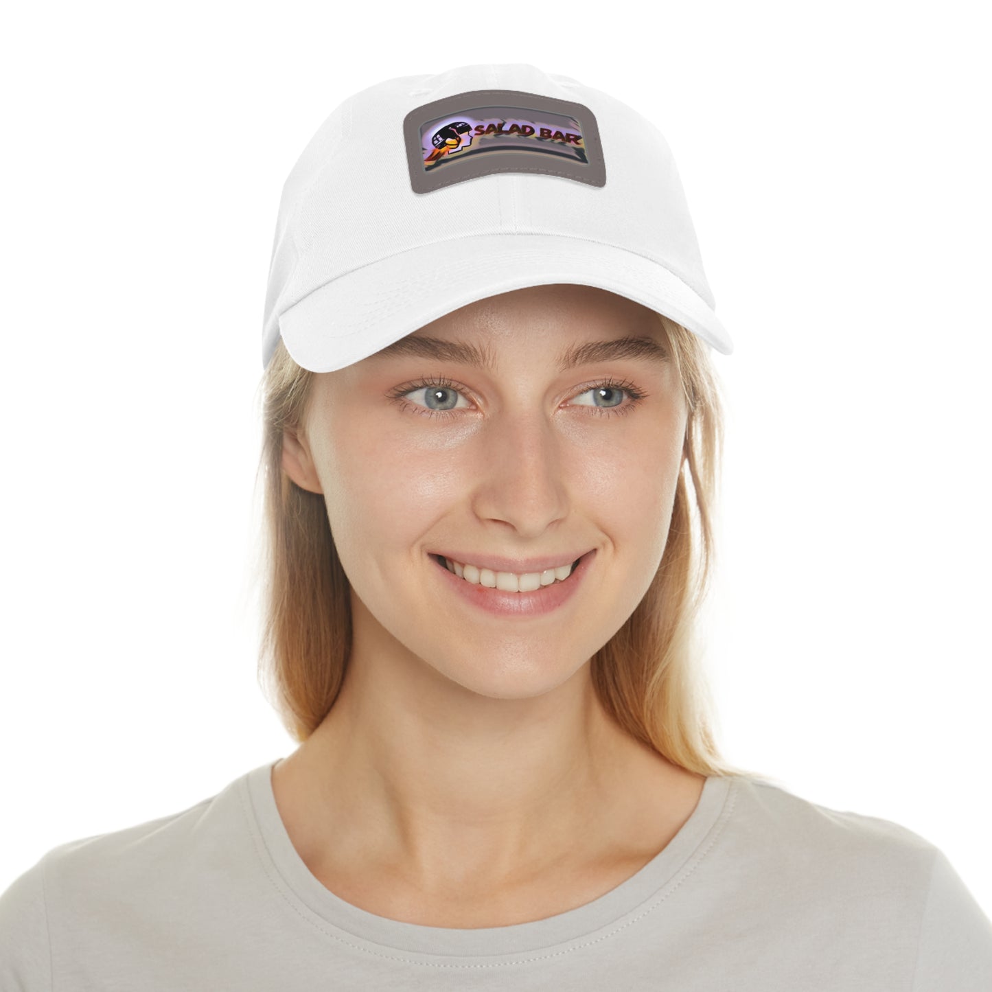Salad Bar Electric Unisex Hat with Leather Patch (Rectangle)
