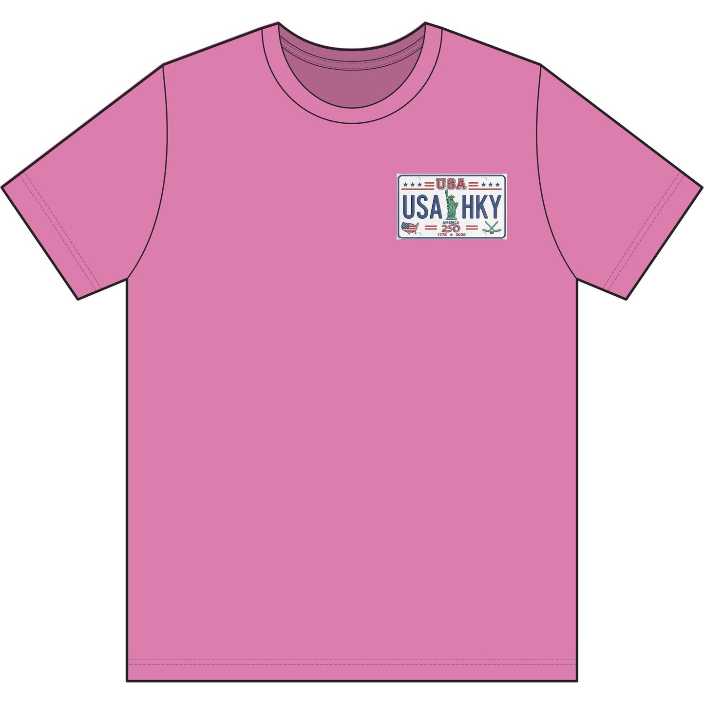 Stars & Stripes Series Pink Cotton Camo Tee