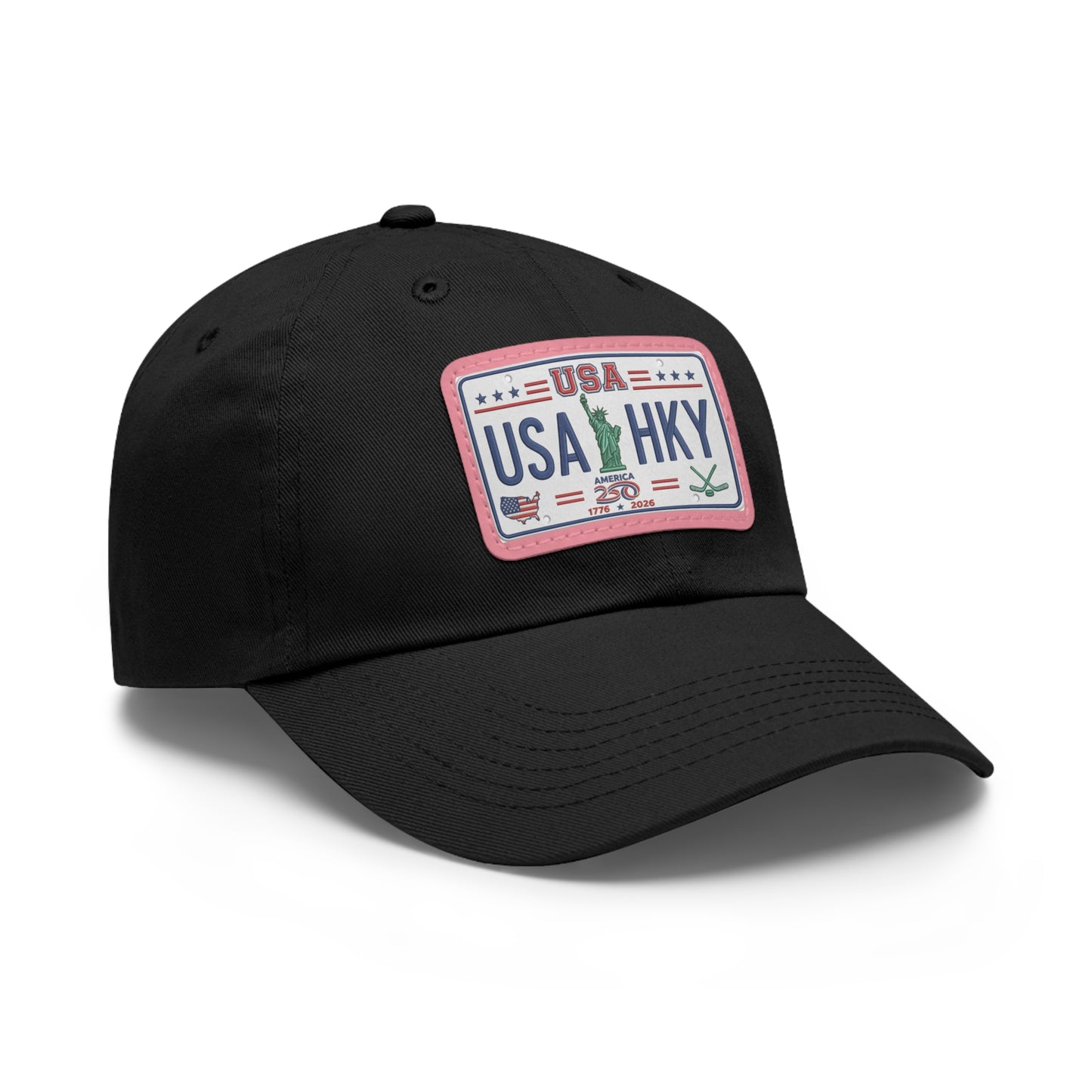Stars & Stripes Series Hat with Leather Patch (Rectangle)