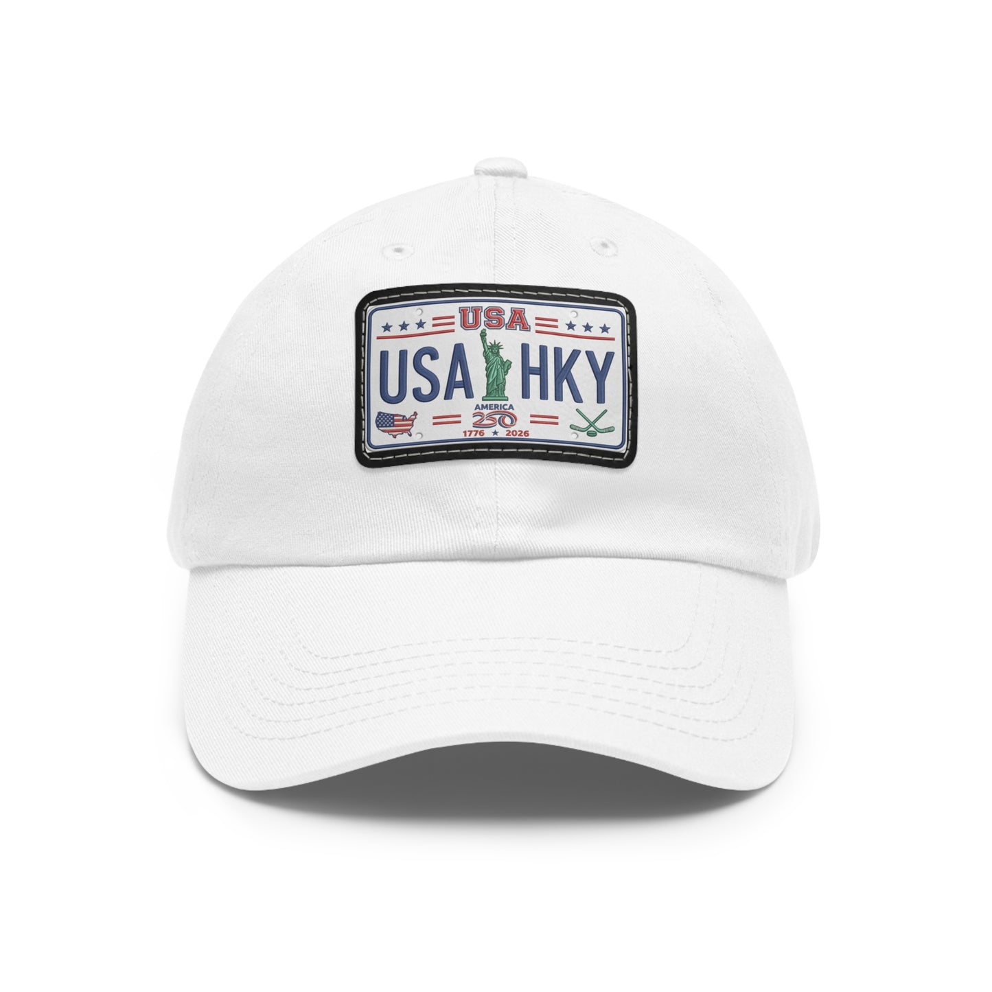 Stars & Stripes Series Hat with Leather Patch (Rectangle)
