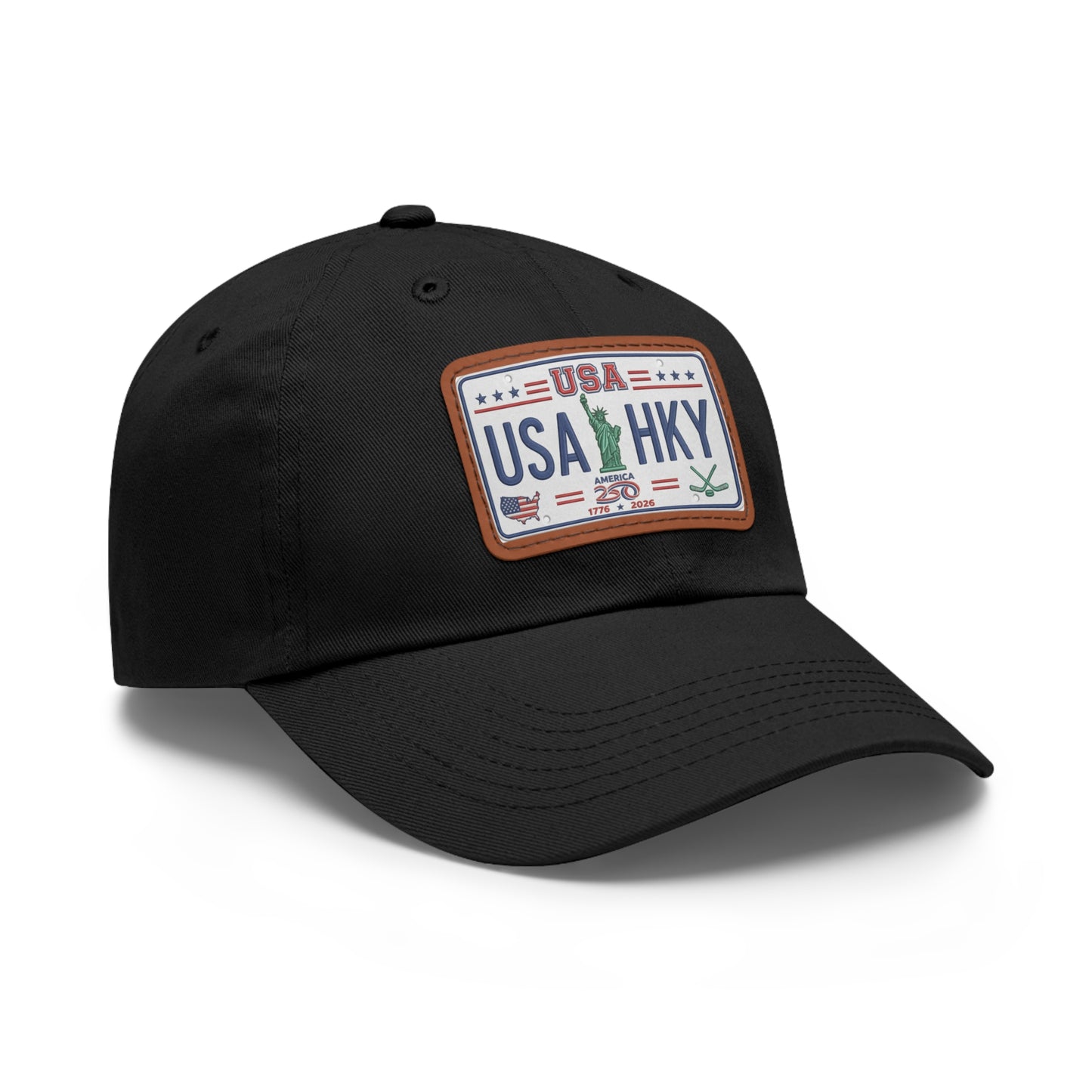 Stars & Stripes Series Hat with Leather Patch (Rectangle)