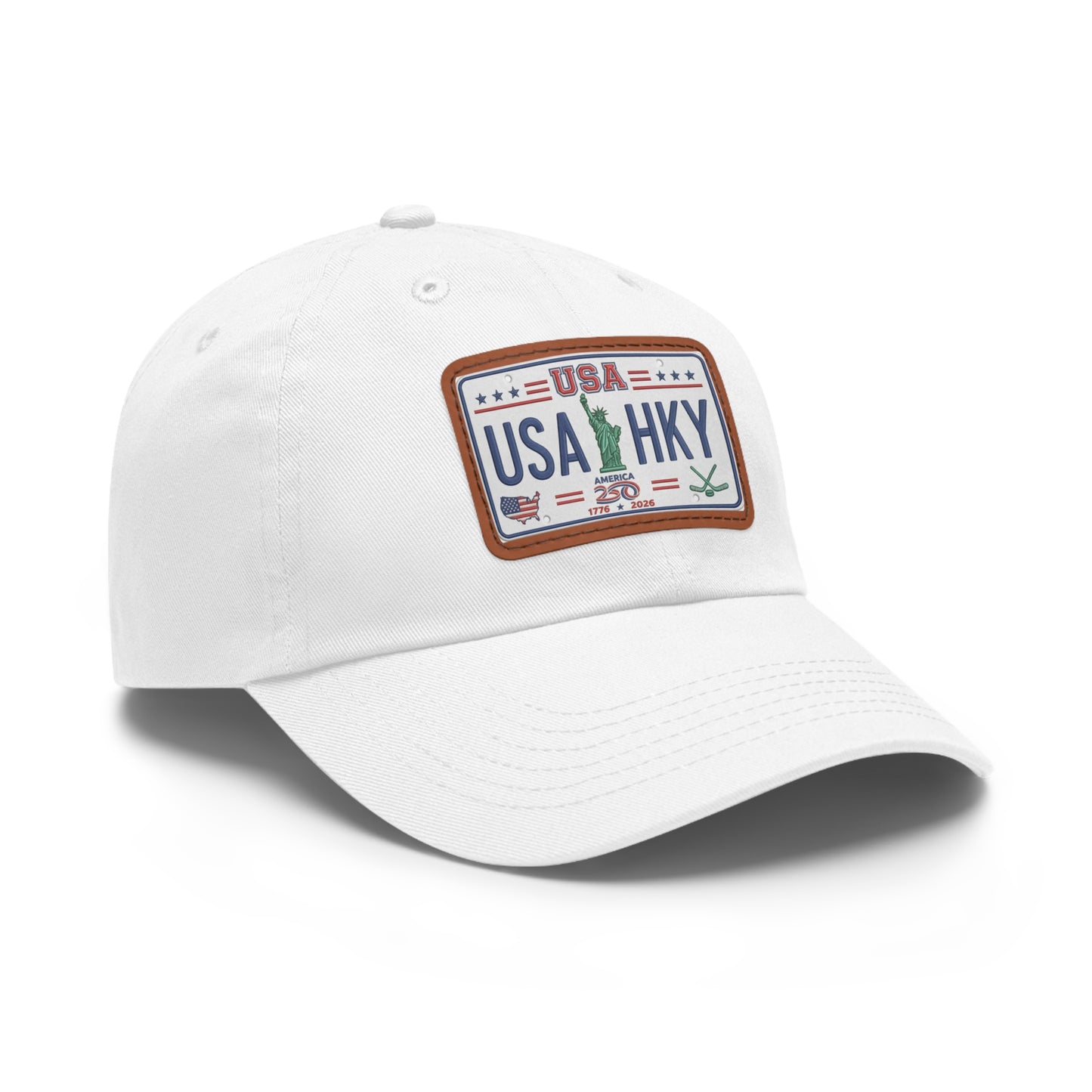 Stars & Stripes Series Hat with Leather Patch (Rectangle)