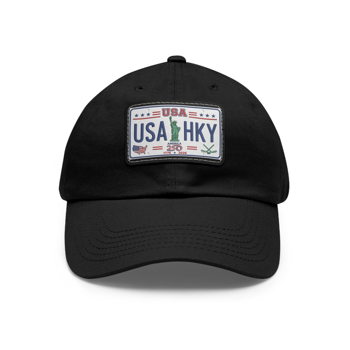 Stars & Stripes Series Hat with Leather Patch (Rectangle)