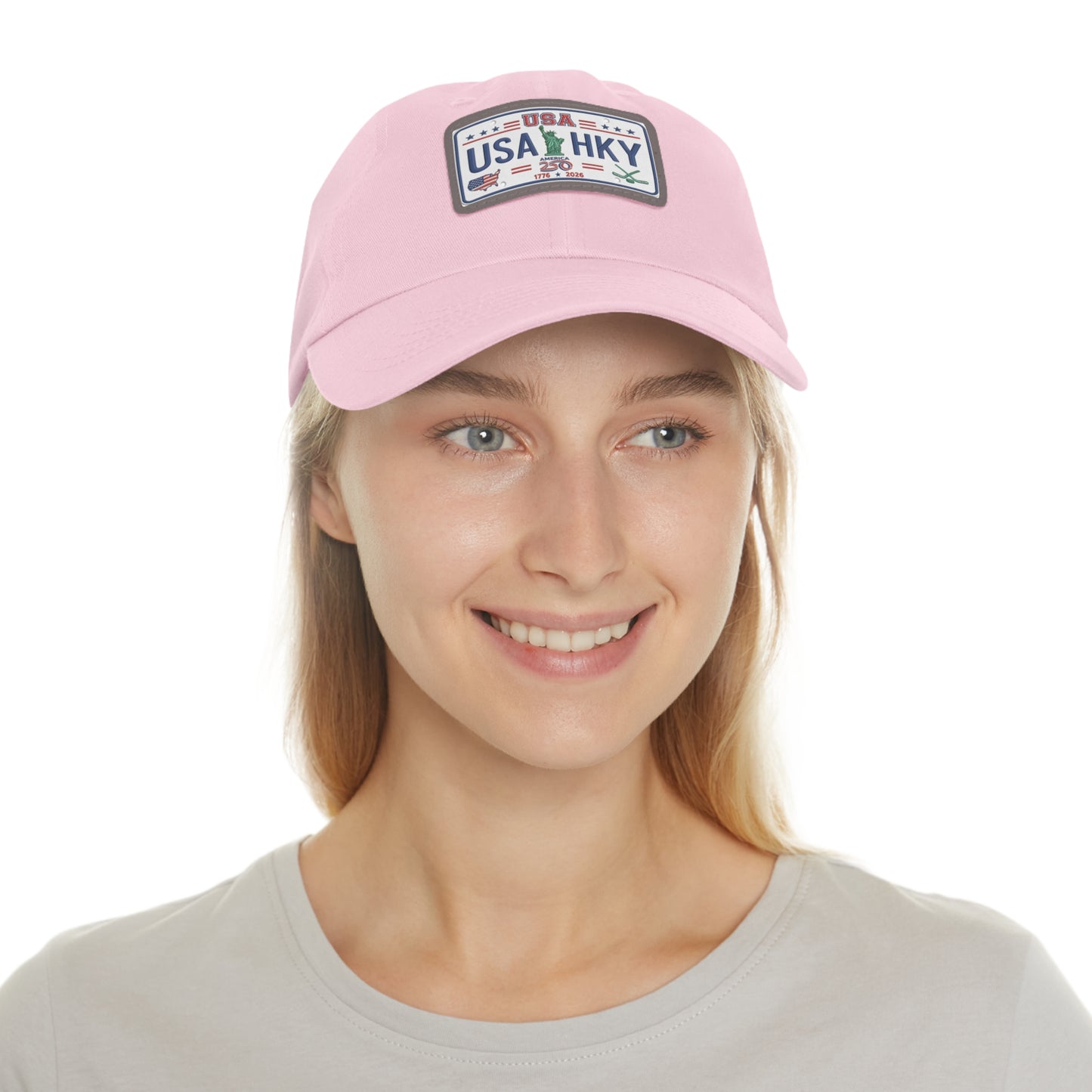 Stars & Stripes Series Hat with Leather Patch (Rectangle)