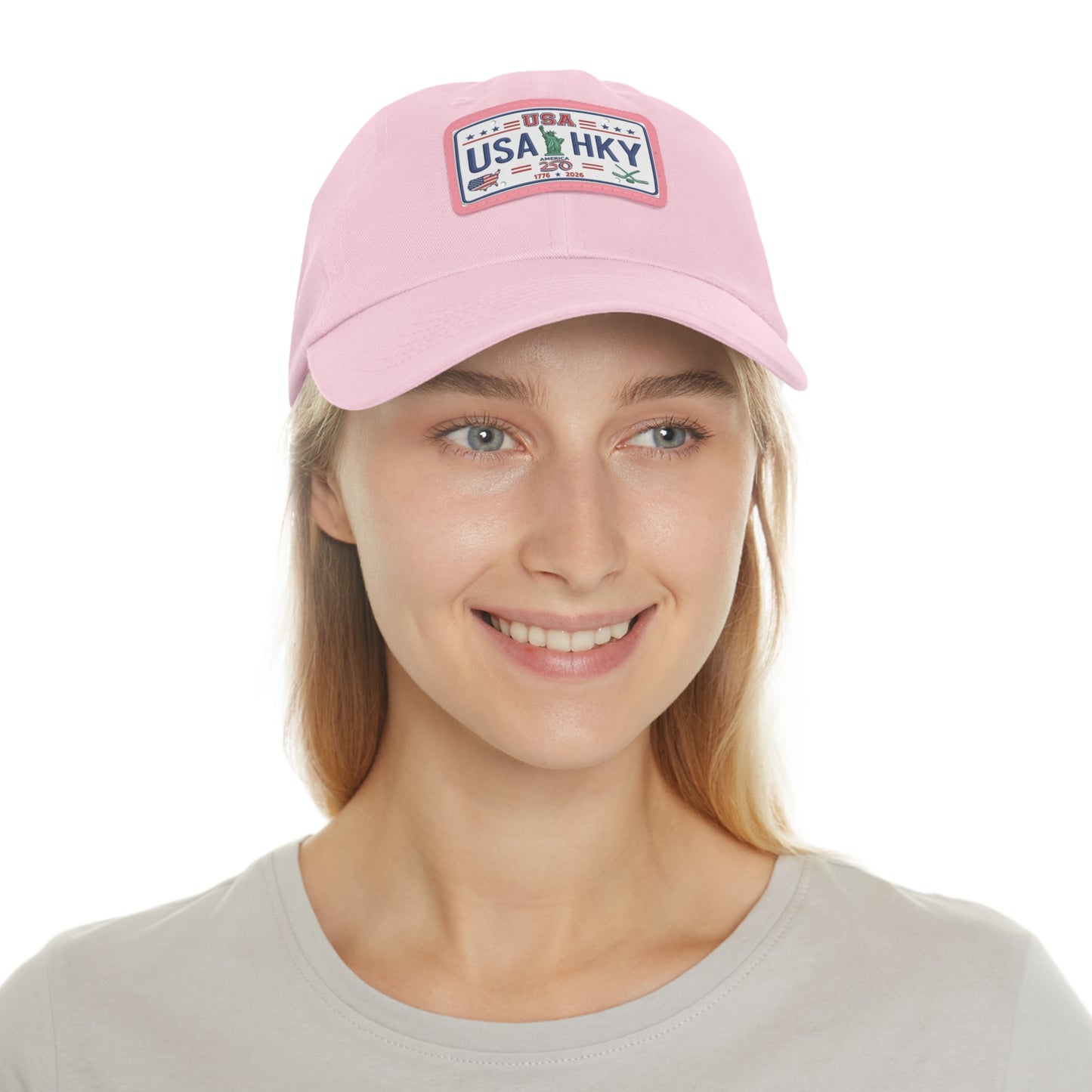 Stars & Stripes Series Hat with Leather Patch (Rectangle)