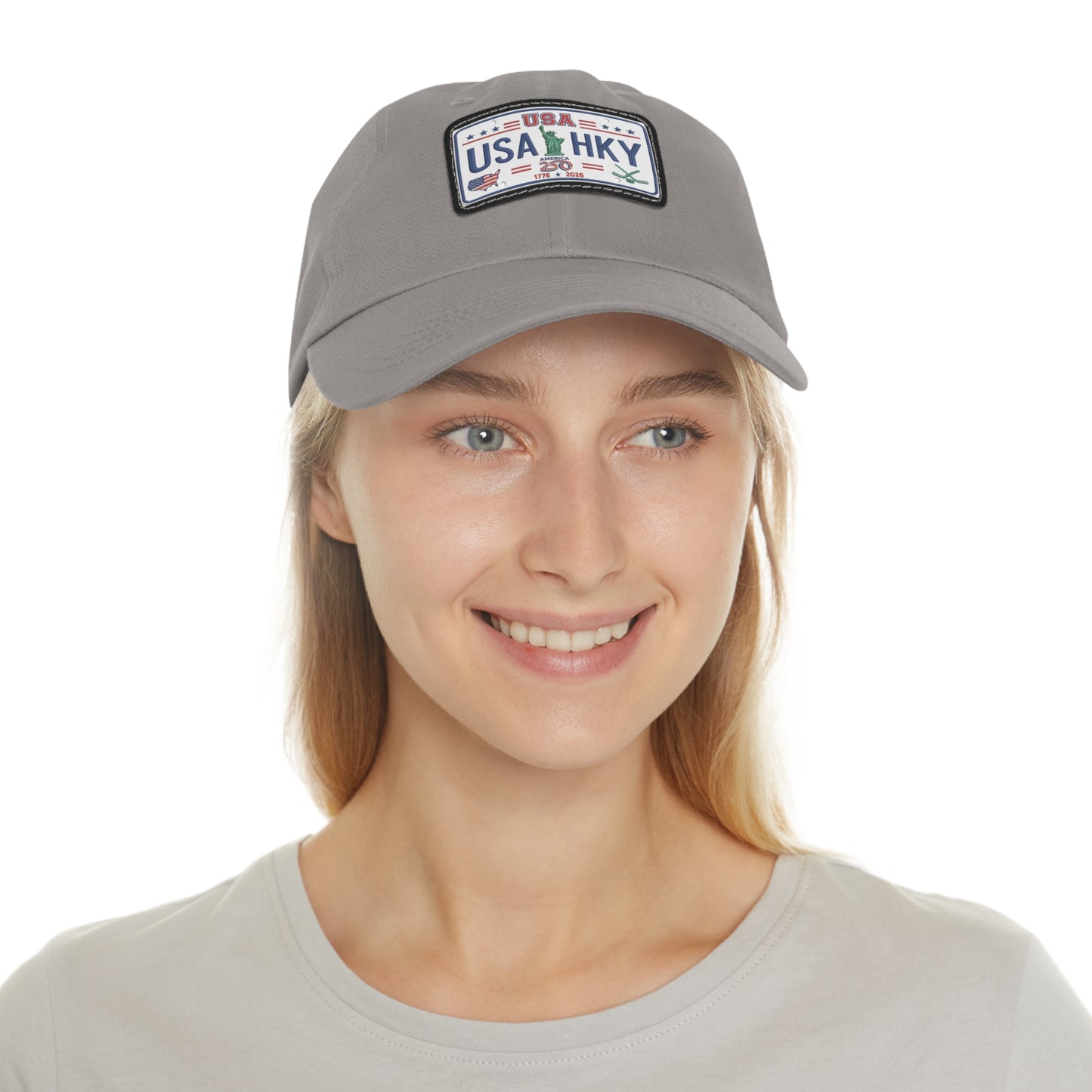 Stars & Stripes Series Hat with Leather Patch (Rectangle)
