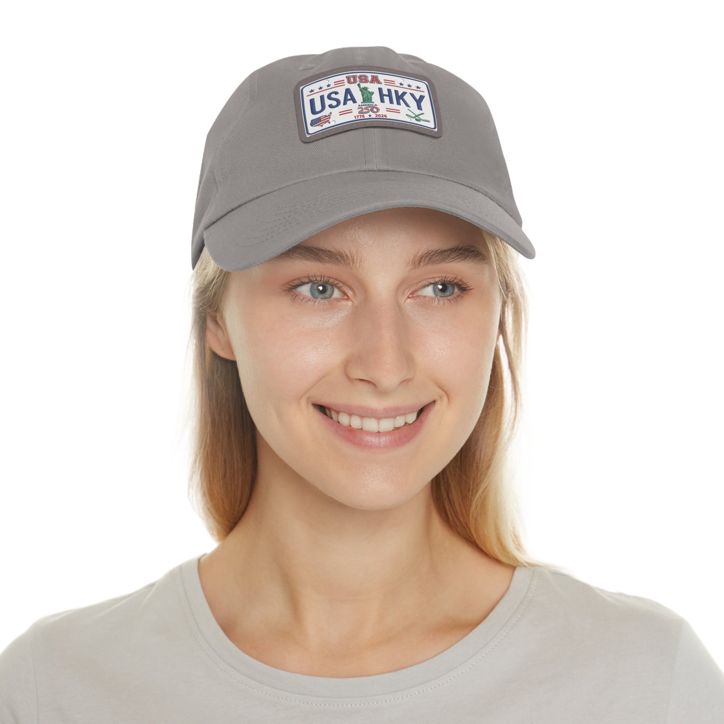 Stars & Stripes Series Hat with Leather Patch (Rectangle)