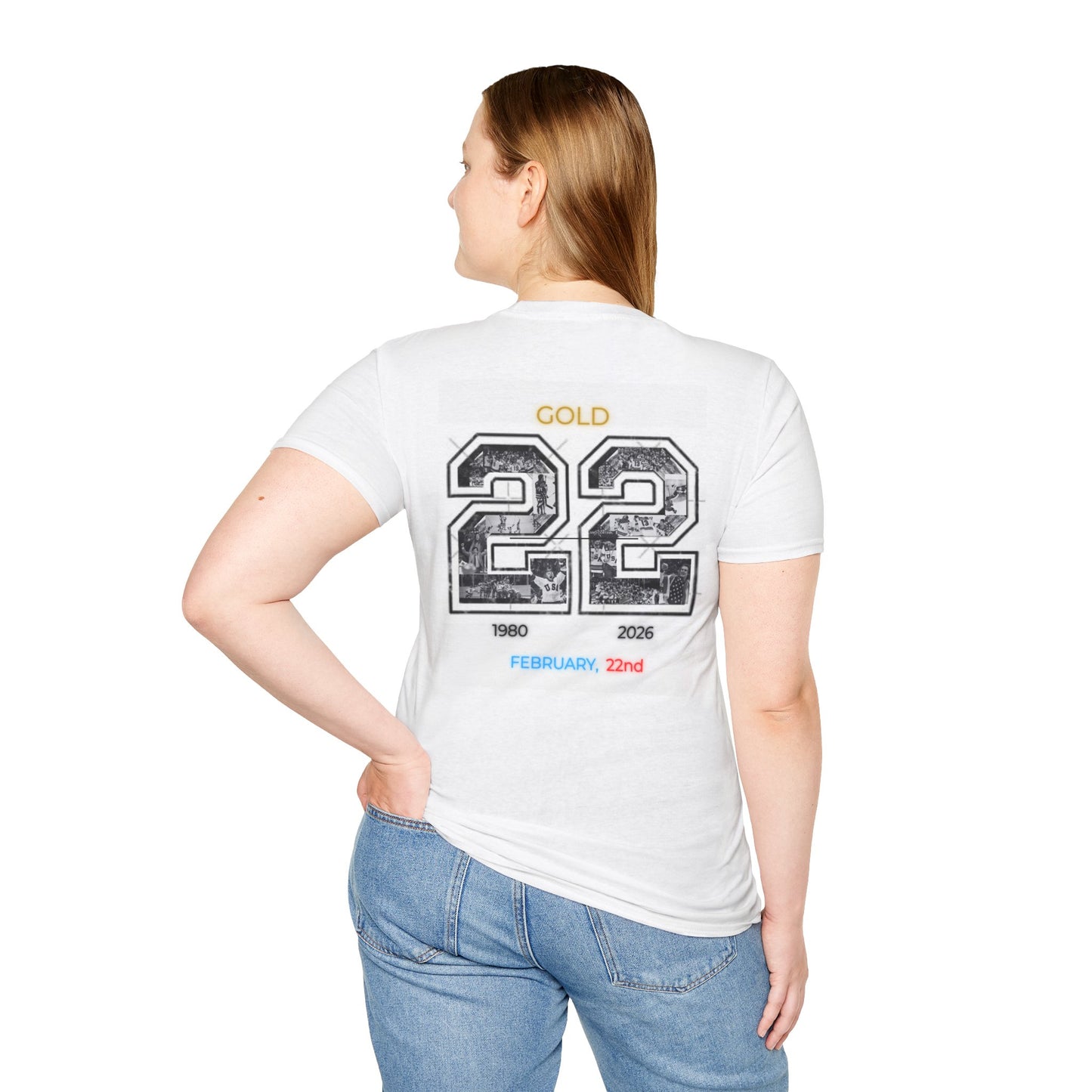 Pucks And Patriotism, Unisex USA Hockey T-Shirt (With Color)