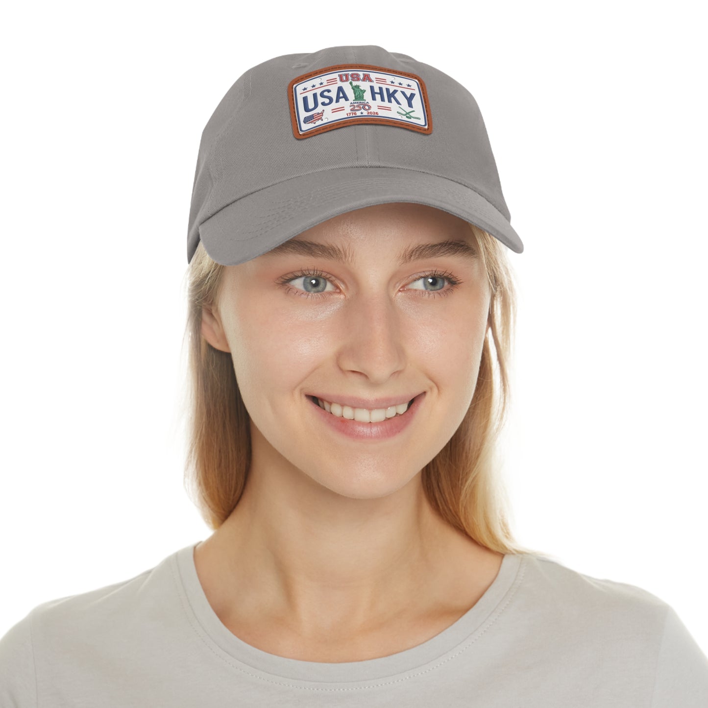 Stars & Stripes Series Hat with Leather Patch (Rectangle)