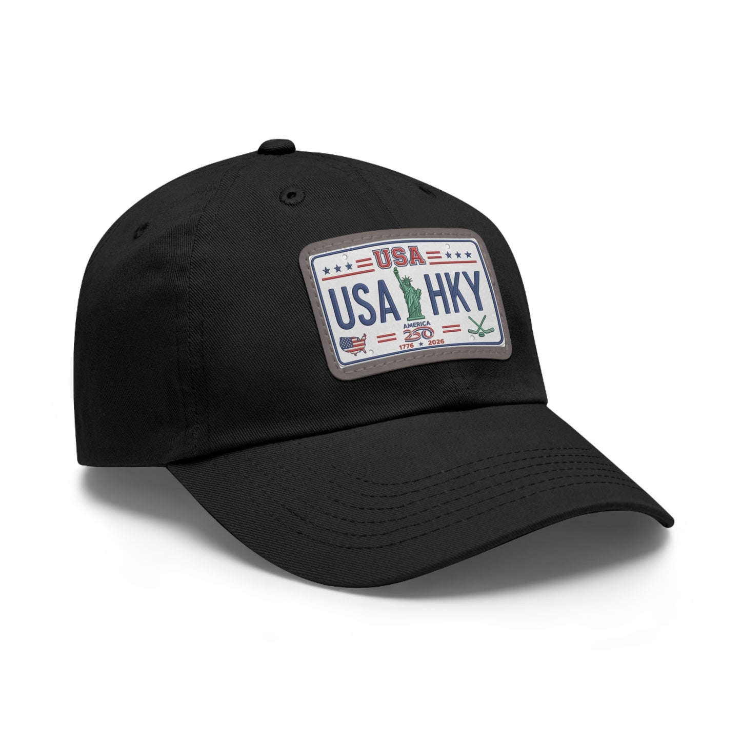 Stars & Stripes Series Hat with Leather Patch (Rectangle)
