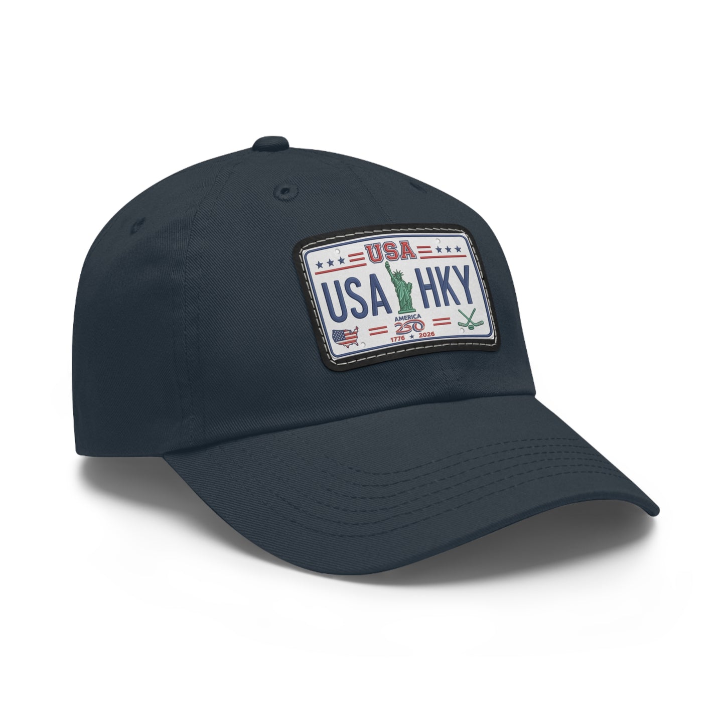 Stars & Stripes Series Hat with Leather Patch (Rectangle)
