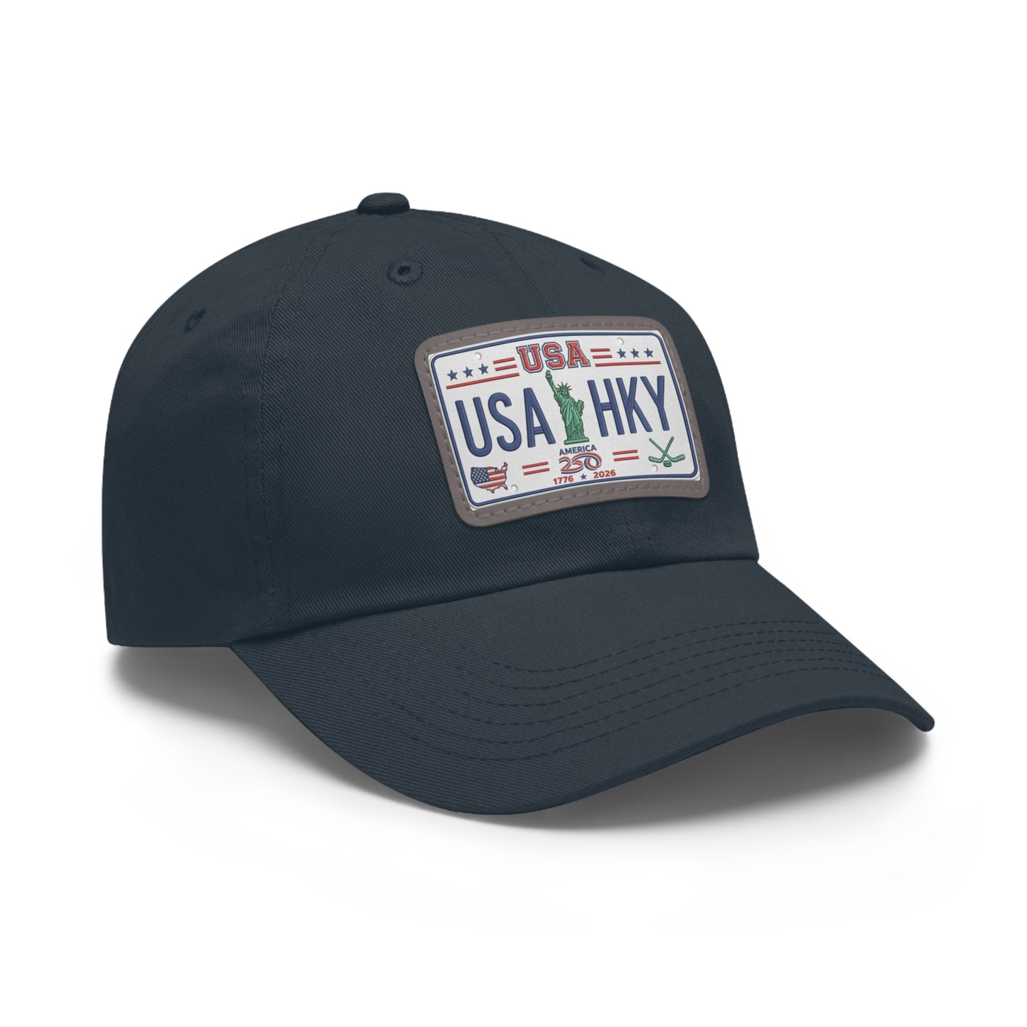 Stars & Stripes Series Hat with Leather Patch (Rectangle)