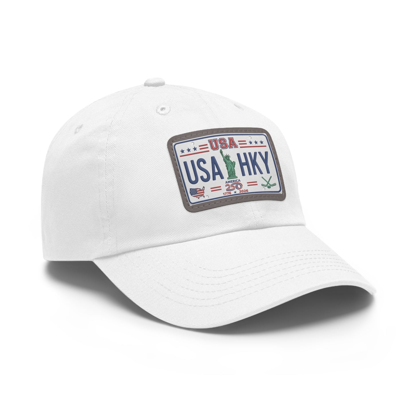 Stars & Stripes Series Hat with Leather Patch (Rectangle)