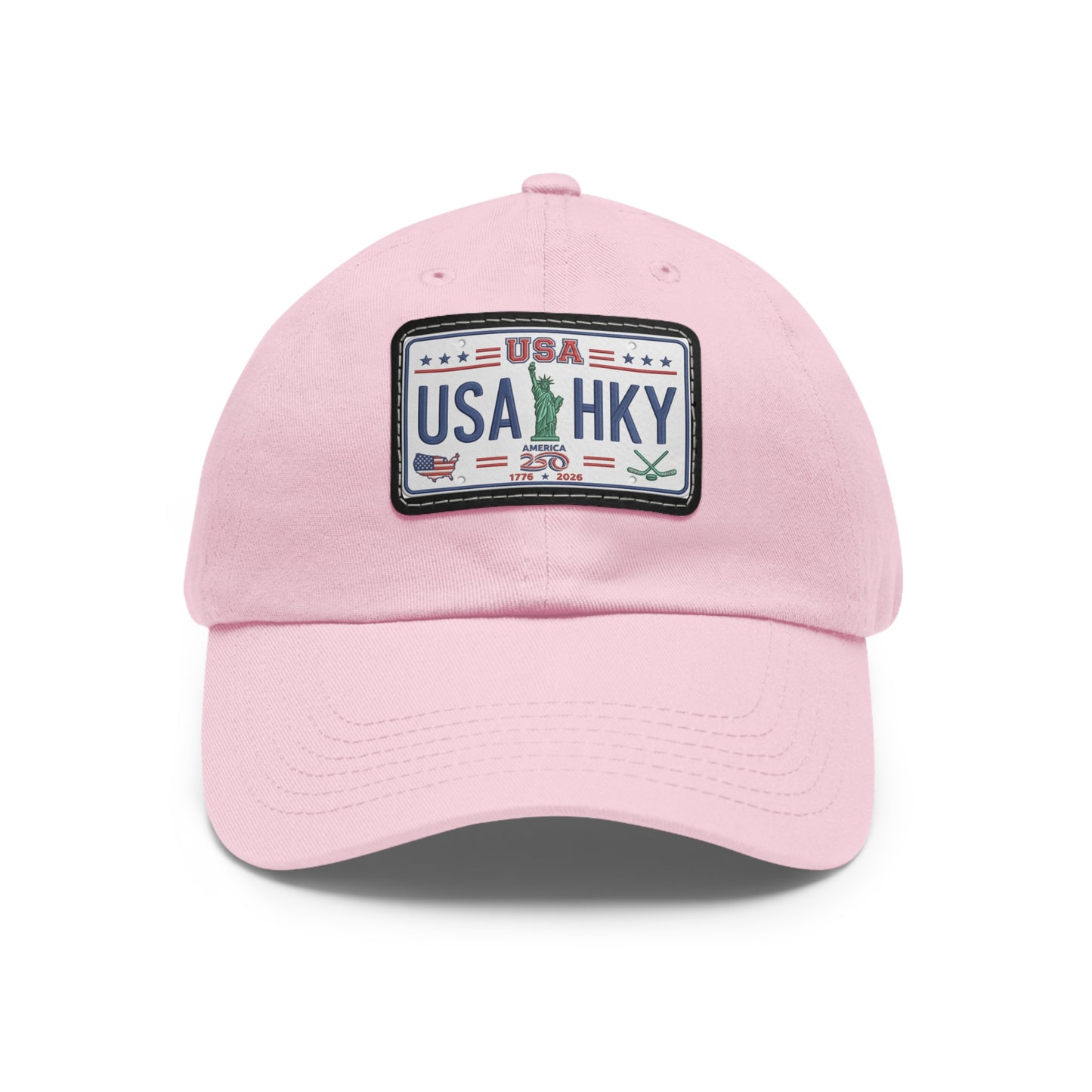 Stars & Stripes Series Hat with Leather Patch (Rectangle)