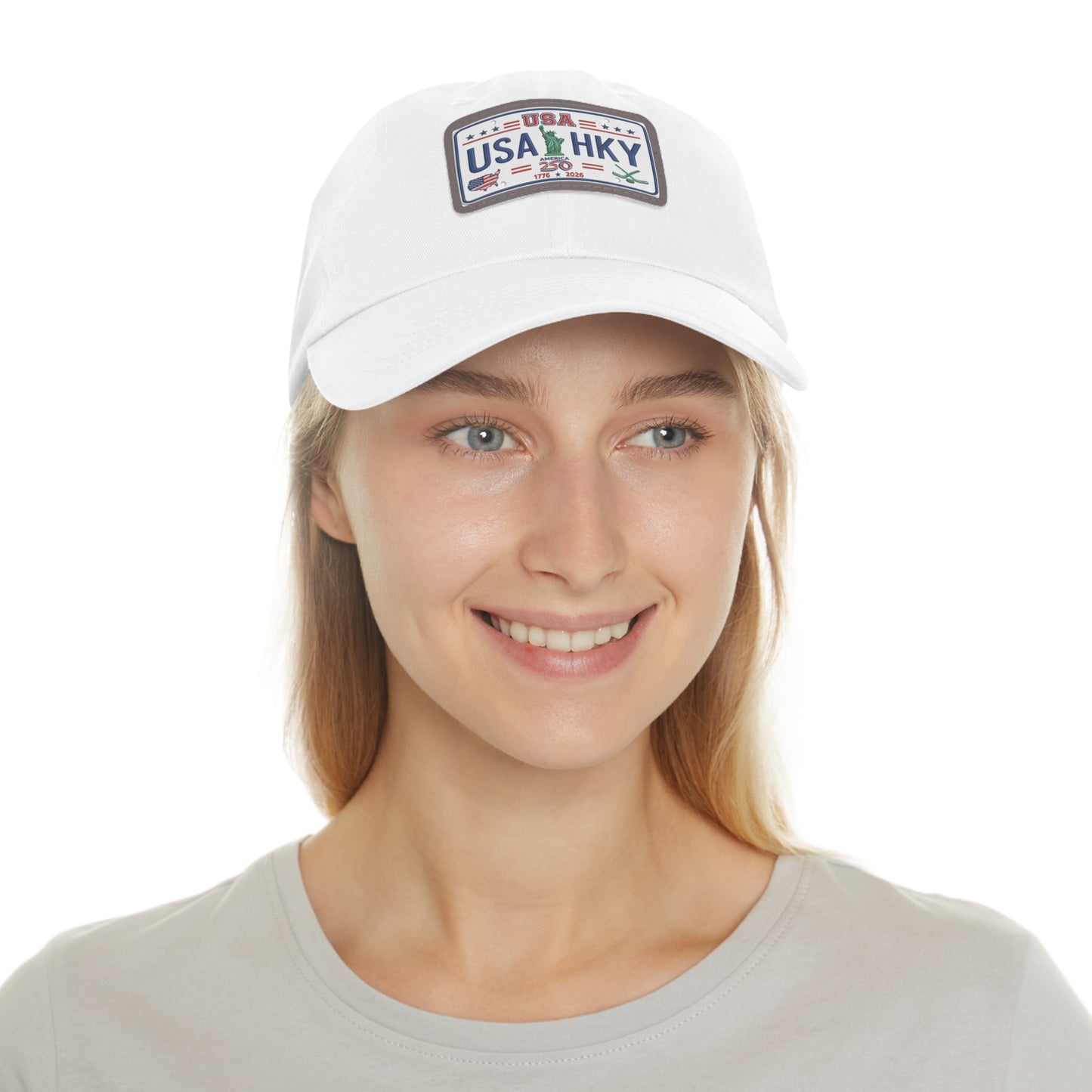 Stars & Stripes Series Hat with Leather Patch (Rectangle)