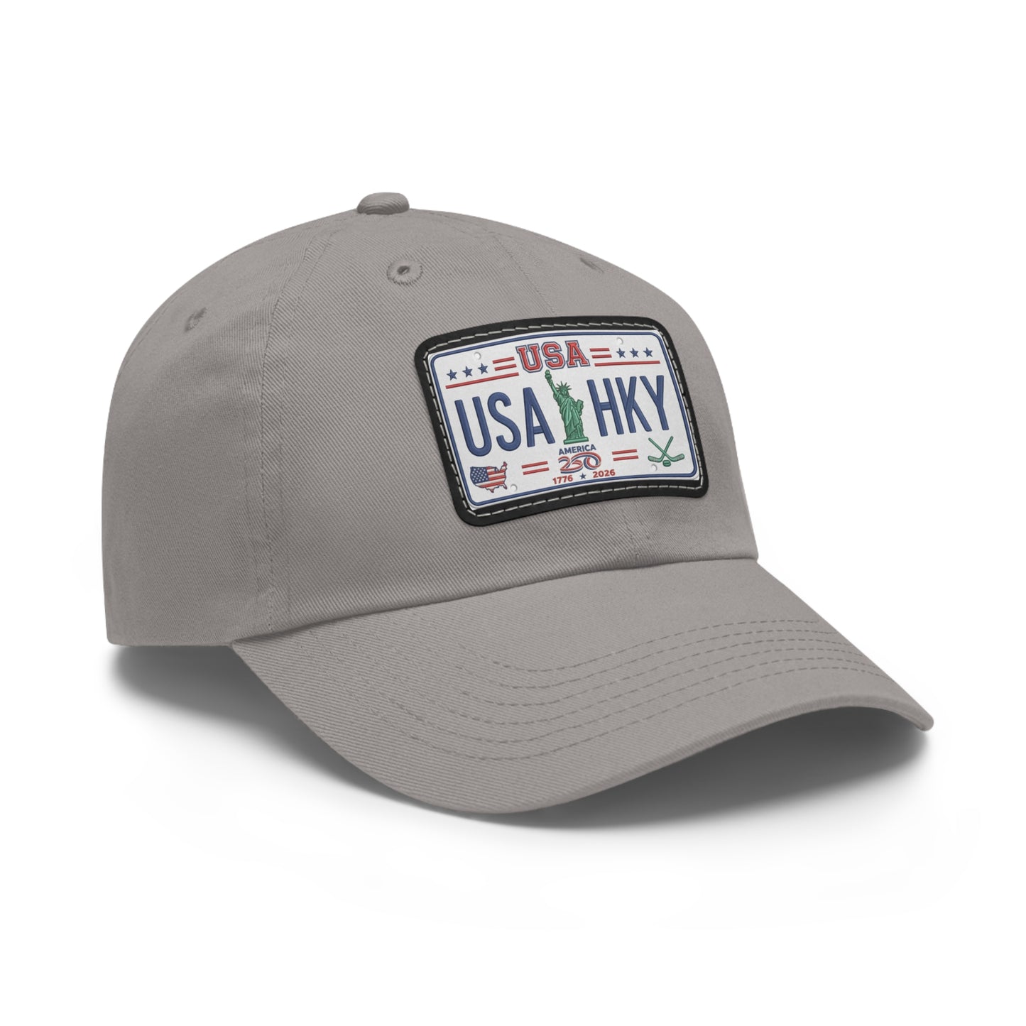 Stars & Stripes Series Hat with Leather Patch (Rectangle)