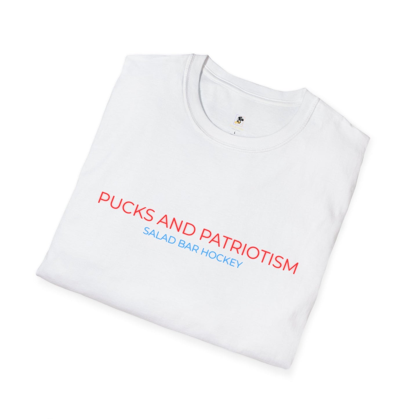 Pucks And Patriotism, Unisex USA Hockey T-Shirt (With Color)