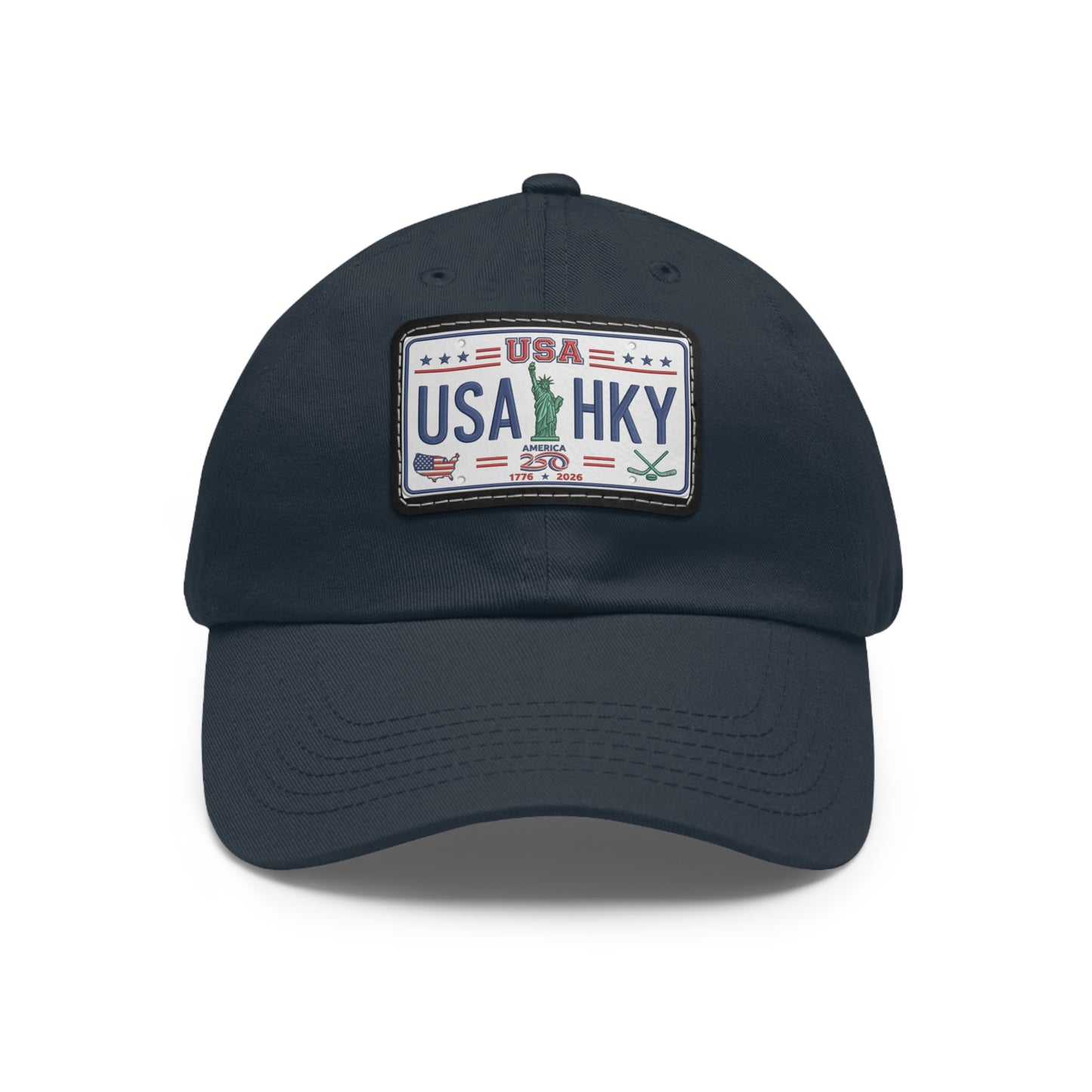 Stars & Stripes Series Hat with Leather Patch (Rectangle)