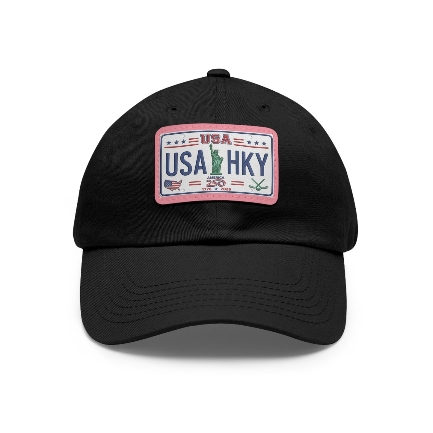Stars & Stripes Series Hat with Leather Patch (Rectangle)