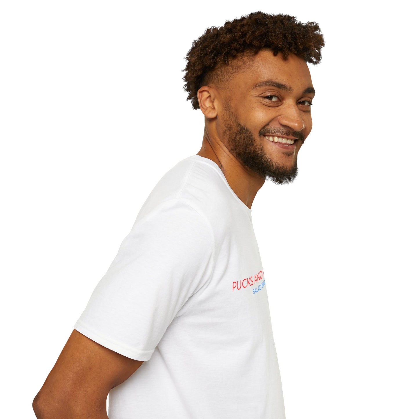 Pucks And Patriotism, Unisex USA Hockey T-Shirt (With Color)
