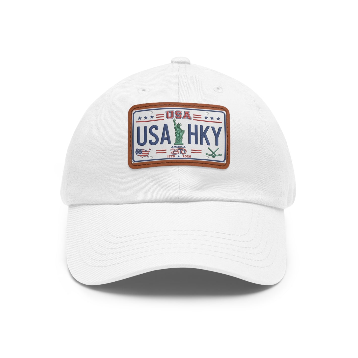 Stars & Stripes Series Hat with Leather Patch (Rectangle)