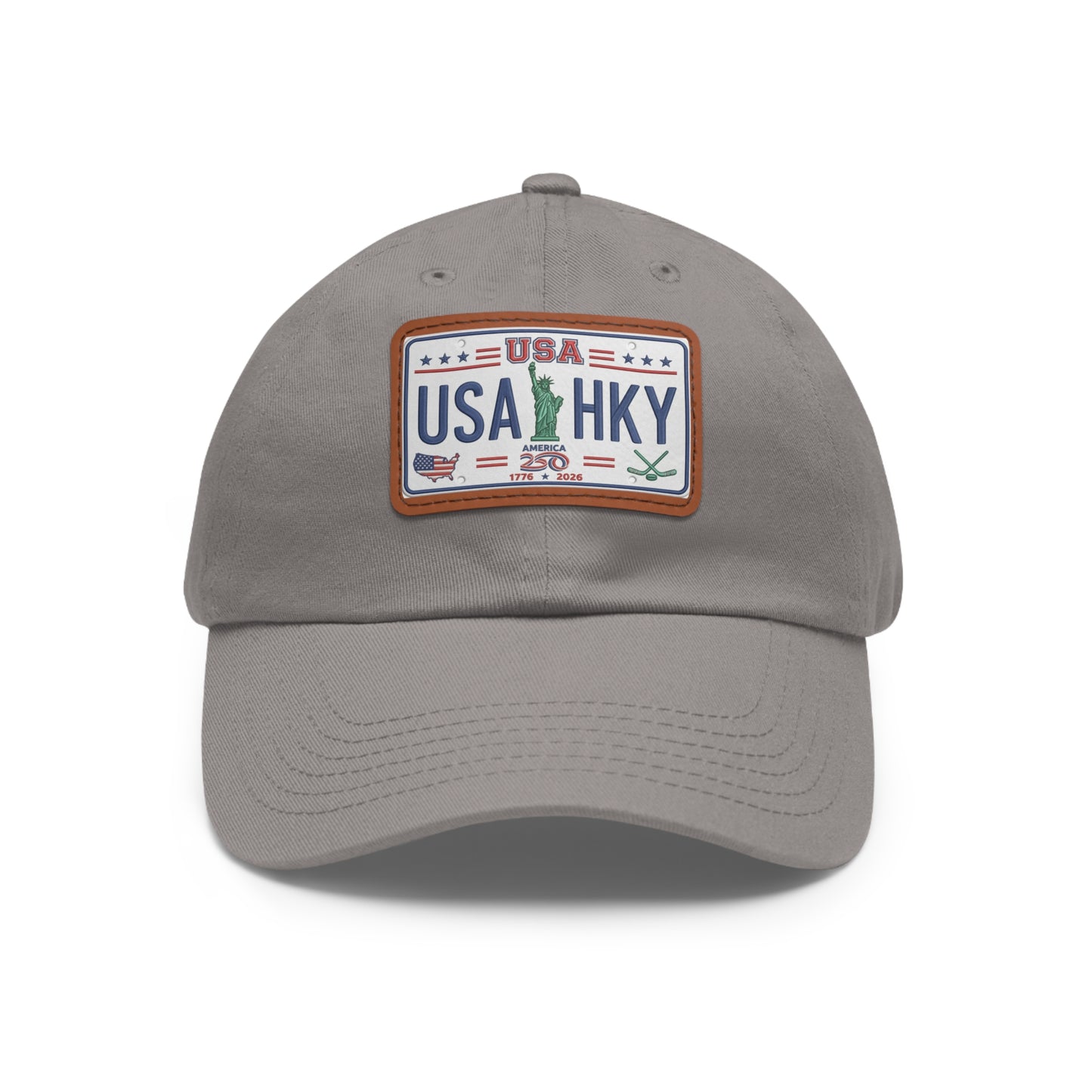 Stars & Stripes Series Hat with Leather Patch (Rectangle)