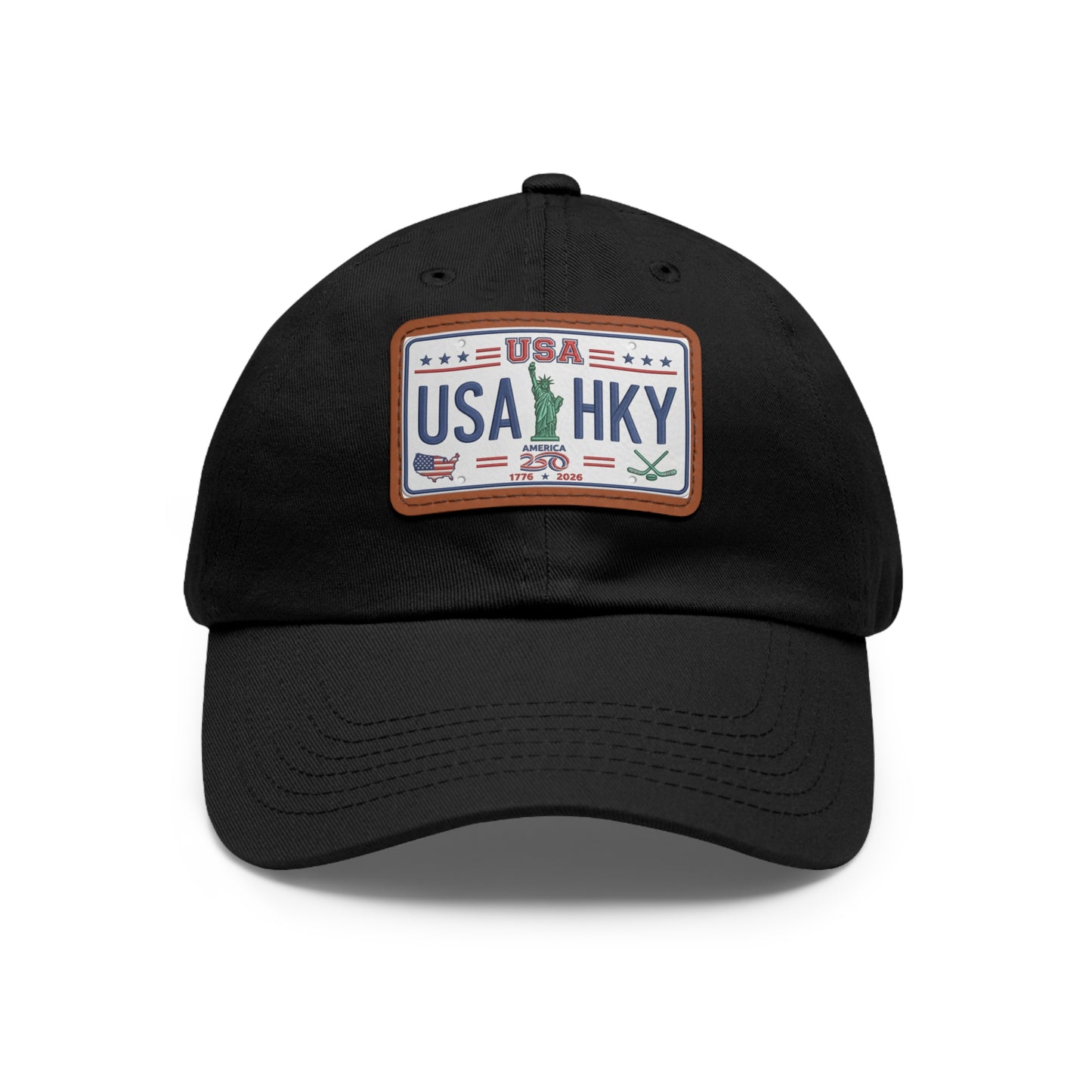 Stars & Stripes Series Hat with Leather Patch (Rectangle)