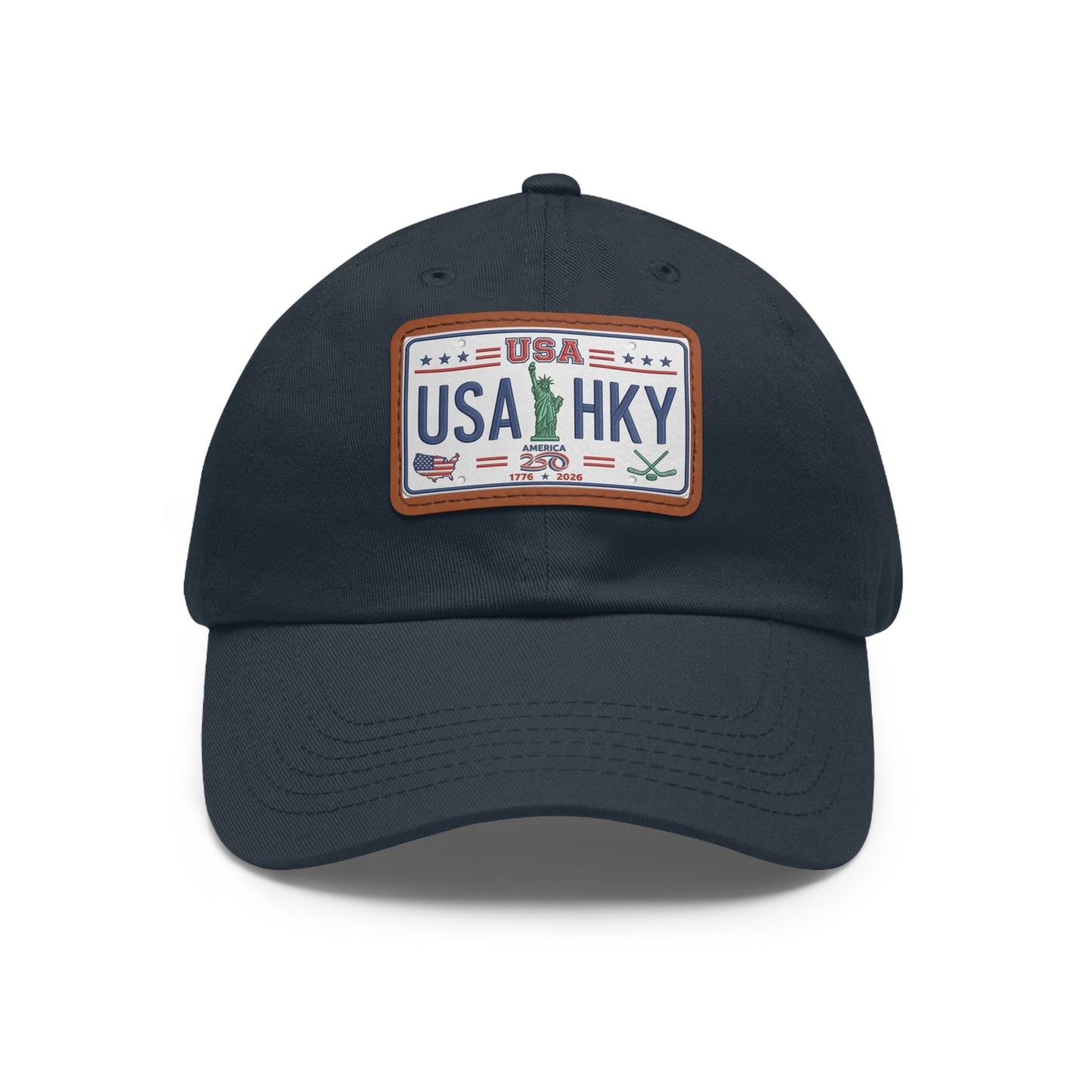 Stars & Stripes Series Hat with Leather Patch (Rectangle)