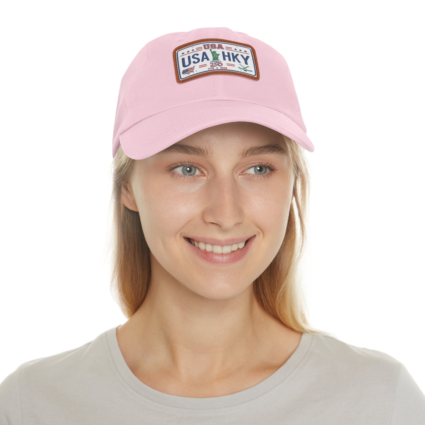 Stars & Stripes Series Hat with Leather Patch (Rectangle)