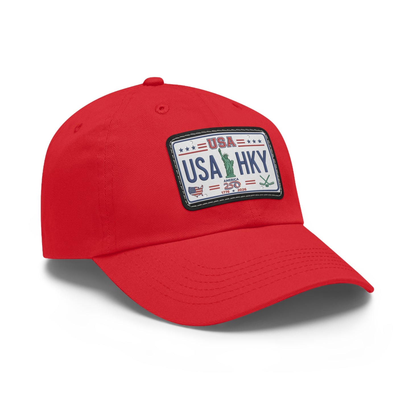 Stars & Stripes Series Hat with Leather Patch (Rectangle)