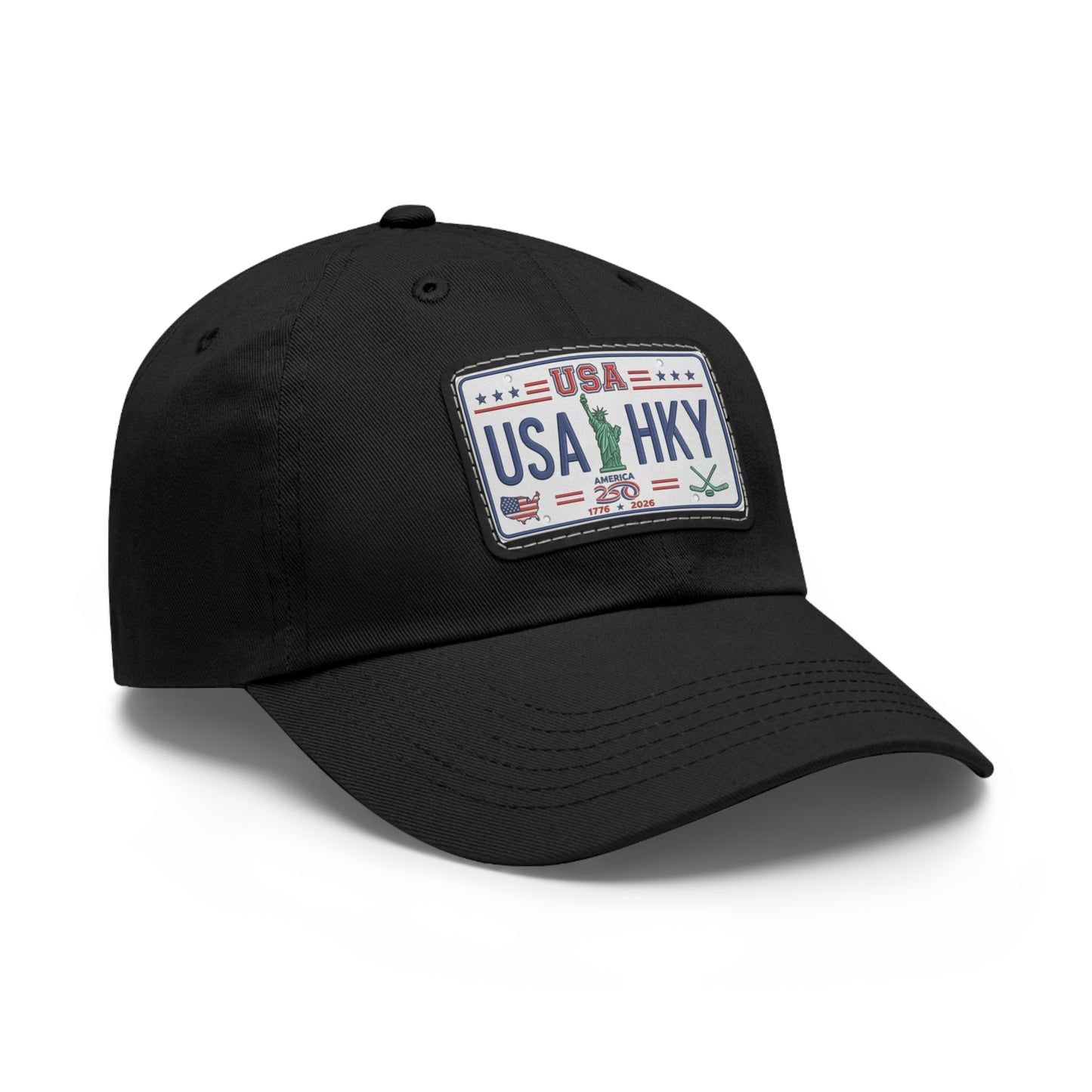 Stars & Stripes Series Hat with Leather Patch (Rectangle)