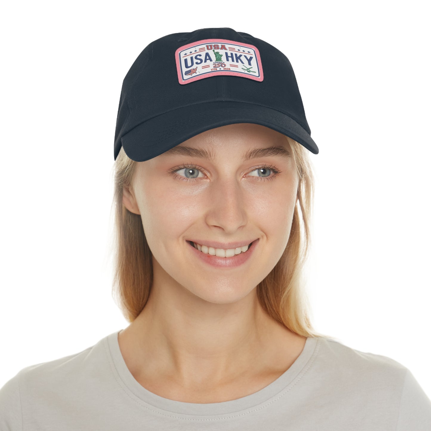 Stars & Stripes Series Hat with Leather Patch (Rectangle)